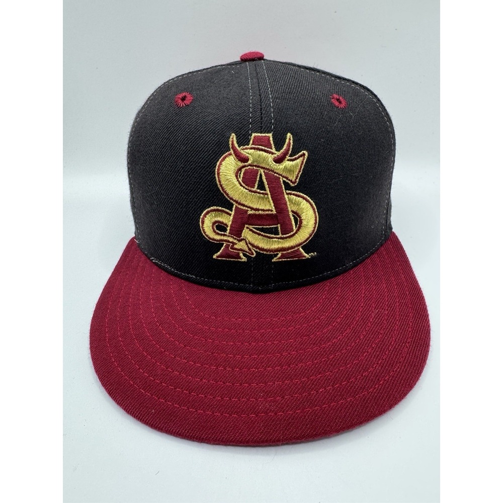 VTG 90s Arizona State Sun Devils New Era 5950 Fitted Hat Size 7 USA Wool